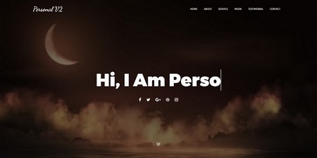 قالب HTML سایت شخصی و نمونه کارها Personal