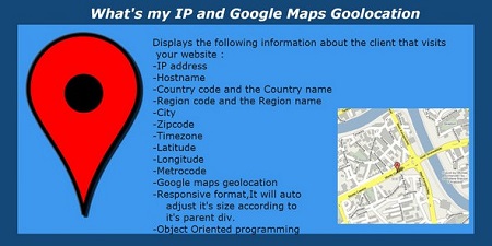 اسکریپت نمایش اطلاعات IP با نام What Is My IP With Geolocation